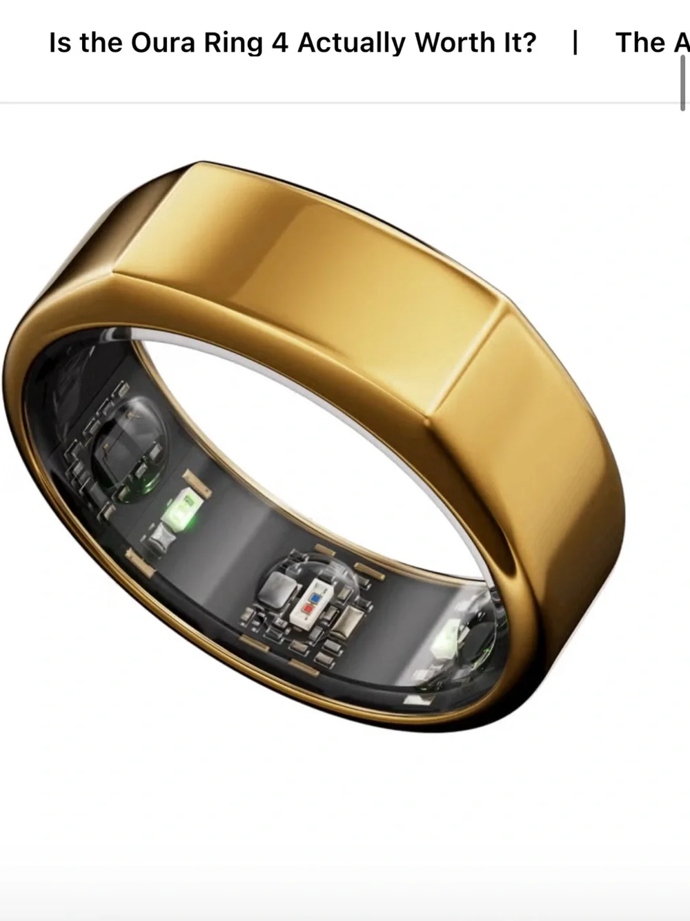 Oura Smart Ring in Gold Finish